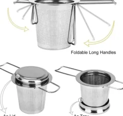 Tesil i bulk, tesil i 304 rostfritt stål med lock och droppbricka