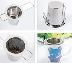 Tesil i bulk, tesil i 304 rostfritt stål med lock och droppbricka