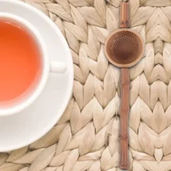 Tesilar Naturligt bambu-tefilter Köksredskap för te (hål i bambustång)