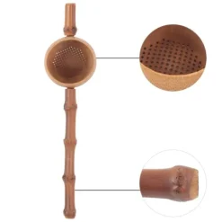 Tesilar Naturligt bambu-tefilter Köksredskap för te (hål i bambustång)