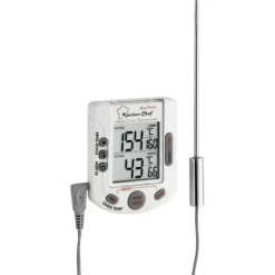 TFA Dostmann 14.1503 Kökstermometer Ugn- och kärntemperatur, med touchscreen, med timer, Larm Gris, Såser, Rådjur, Lamm