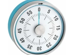 TFA-Dostmann 38.1028.20, Mekanisk kökstimer, Turkos, 60 min., Plast, Rostfritt stål, Analog, Magnetisk