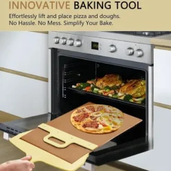 The Art of Pizza - Den perfekta pizzaspaden, glidande pizzaskal Non-stick pizzaöverföringsskyffel i trä, glidande pizzaskal (52,5*35 cm)