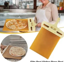 The Art of Pizza - Den perfekta pizzaspaden, glidande pizzaskal Non-stick pizzaöverföringsskyffel i trä, glidande pizzaskal (52,5*35 cm)