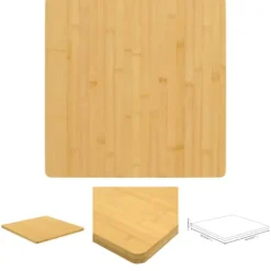 The Living Store Bordsskiva 40x40x1,5 cm bambu - Bordsskivor