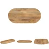 The Living Store Bordsskiva 90x40x3,8 cm oval massivt mangoträ - Bordsskivor