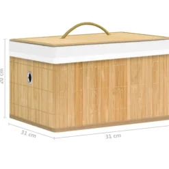The Living Store Förvaringslådor bambu 4 st - Förvaringslådor