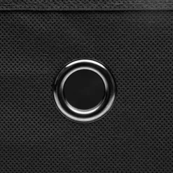 The Living Store Förvaringslådor med lock 4 st 28x28x28 cm svart - Förvaringslådor