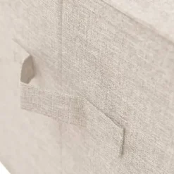 The Living Store Förvaringslåda 2 st tyg 50x30x25 cm gräddvit - Förvaringslådor