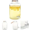 The Living Store Glasbehållare XXL med tappkran transparent 8 L - Dryckesautomater
