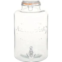 The Living Store Glasbehållare XXL med tappkran transparent 8 L - Dryckesautomater