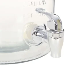 The Living Store Glasbehållare XXL med tappkran transparent 8 L - Dryckesautomater