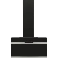 The Living Store Köksfläkt 60 cm stål och härdat glas svart - Köksfläktar