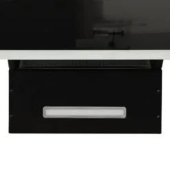 The Living Store Köksfläkt 60 cm stål och härdat glas svart - Köksfläktar