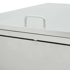 The Living Store Skjul till två sopkärl 240 L rostfritt stål - Ställningar till sopkärl