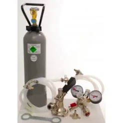 Tillbehörspaket för Kontakt 2 rader med 2 x 5 liter adapter, högkvalitativ metall med Ölkran utan CO2-flaskan