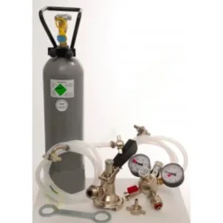 Tillbehörssats 4 med 1x 5L professionell adapter och 1x Köpi tapphuvud, 7mm öl slang och 2,0 kg CO2 för 2-kanaliga dryckesautomater