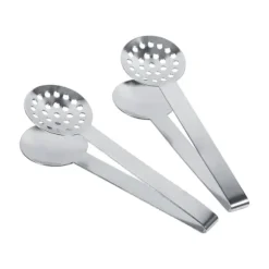 Tång för tepåsar i rostfritt stål - set med 2, runda grepp