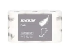 Toalettpapper Katrin Plus 360 vit 50m 18100 2-lagigt 42 rullar/kartong - (42 rullar per kartong)