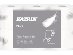 Toalettpapper Katrin Plus 360 vit 50m 18100 2-lagigt 42 rullar/kartong - (42 rullar per kartong)