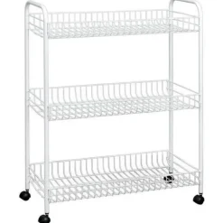 Tomado-Metaltex Grande förvaringsställ på hjul 64x31x84 cm silver