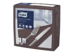 Tork servett 39x39 cm 3-lagig Brun,12 pk x 100 pk/krt