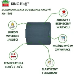 Torkmatta i silikon 46x40cm grå KINGHOFF KH-1905