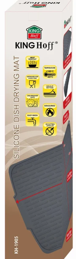 Torkmatta i silikon 46x40cm grå KINGHOFF KH-1905