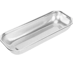 Torkställ i rostfritt stål Multifunktionell bestickavloppskorg för ätpinnar Knivar Skedar Håltyp