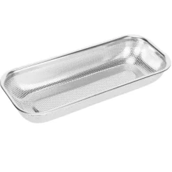 Torkställ i rostfritt stål Multifunktionell bestickavloppskorg för ätpinnar Knivar Skedar Håltyp