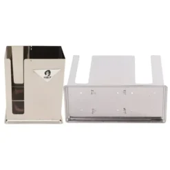 Torkställ i rostfritt stål med 3 fack för ätpinnar, skedar, gafflar och knivar