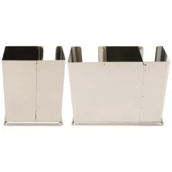 Torkställ i rostfritt stål med 3 fack för ätpinnar, skedar, gafflar och knivar