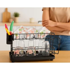 Torkställ 2-nivåer - För tallrikar, glas och bestick