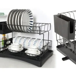 Torkställ 2-nivåer - För tallrikar, glas och bestick