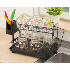 Torkställ 2-nivåer - För tallrikar, glas och bestick