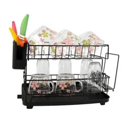 Torkställ 2-nivåer - För tallrikar, glas och bestick