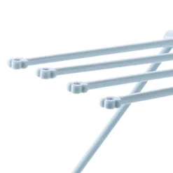 Torkställning för disktrasor på bänkskiva, 4 armar, hopfällbar, vertikal handduksställning, disktrashållare för kök, ljusblå