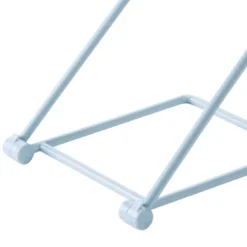 Torkställning för disktrasor på bänkskiva, 4 armar, hopfällbar, vertikal handduksställning, disktrashållare för kök, ljusblå