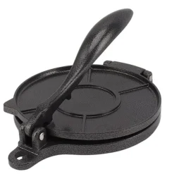 Tortillapress aluminiumlegering manuell tortillamaskin pressverktyg för pizzapajbakning 20 cm svart