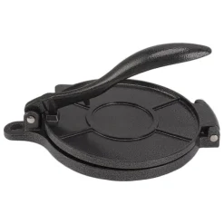 Tortillapress aluminiumlegering manuell tortillamaskin pressverktyg för pizzapajbakning 20 cm svart