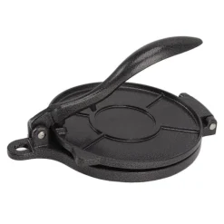 Tortillapress aluminiumlegering manuell tortillamaskin pressverktyg för pizzapajbakning 20 cm svart