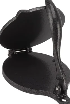 Tortillapress i aluminium 20 cm svart för att göra kinesiska kakor, bakverk, pizzapress i aluminiumlegering, pressverktyg