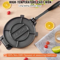 Tortillapress, 20x25x12 cm, Silver, Gjutjärn