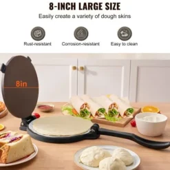 Tortillapress, 20x25x12 cm, Silver, Gjutjärn