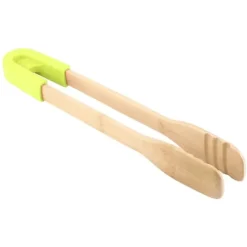 Trä BBQ Klämma Buffé Mat Tång Bröd Biff Kök Klämma Serveringsverktyg (Grön)