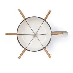 Traditionellt fondueset - LIVOO - MEN426C - 2,6L - 6 personer - Emaljerat gjutjärn - 6 gafflar - Caquelon lämplig för alla värmekällor