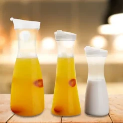 Transparent juiceflaska i akryl - 1000 ml, iskall vattenkanna för bar och hemmabruk