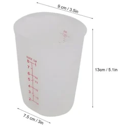 Transparent mjuk silikonmätkopp Visuell halvpermeabel mjölkkopp (250 ml)