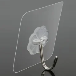 Transparent självhäftande krok för handdukar och kökshanddukar - 10 st