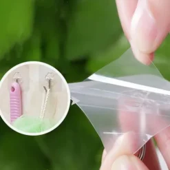 Transparent självhäftande krok för handdukar och kökshanddukar - 10 st